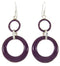 Silver Sugilite Hook Earrings Southwest Jewelry ZW61601