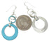 Turquoise Sterling Silver Hook Earrings ZW61649