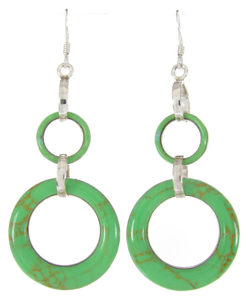 Sterling Silver Southwest Gaspeite Hook Earrings ZW61667