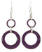 Silver Sugilite Hook Earrings Southwest Jewelry ZW61704