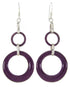 Silver Sugilite Hook Earrings Southwest Jewelry ZW61704