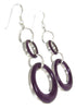 Silver Sugilite Hook Earrings Southwest Jewelry ZW61704