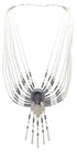 Hematite Liquid Silver Peacock Necklace GS76943