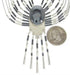Liquid Sterling Silver Hematite Peacock Necklace JW65485