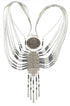 Liquid Sterling Silver Hematite Peacock Necklace JW65485