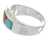 Southwest Multicolor Inlay Sterling Silver Ring Size 6-3/4 MW64500