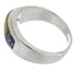 Southwest Silver Multicolor Inlay Ring Size 7-3/4 MW64508