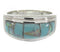 Opal Southwest Turquoise Silver Jewelry Ring Size 7-3/4 MW64466