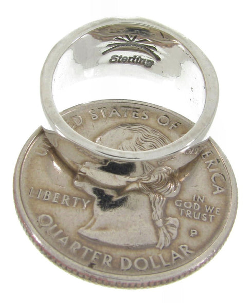 Opal Southwest Turquoise Silver Jewelry Ring Size 7-3/4 MW64466