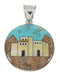 Native American Village Design Multicolor Jewelry Pendant YS63110