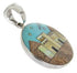 Native American Village Design Multicolor Jewelry Pendant YS63110
