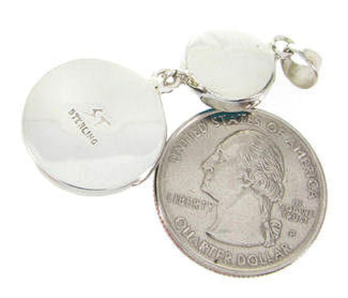 Turquoise And Jet Sterling Silver Pendant BW62405