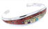 Multicolor Native American Village Design Silver Cuff Bracelet YS66676