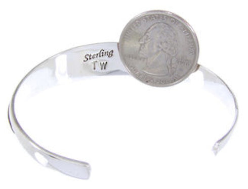 Multicolor Native American Design Silver Cuff Bracelet YS66678