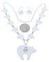 Native American Mesa Design Multicolor Bear Link Necklace Set PS64142