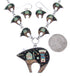 Native American Mesa Design Bear Link Multicolor Necklace Set PS64194