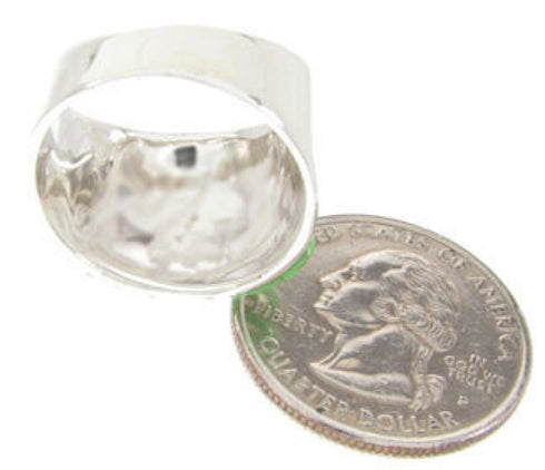 Gaspeite Silver Jewelry Southwest Ring Size 6-1/4 YS61552
