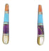 Multicolor Sterling Silver Earrings Southwest Post Dangle BW63205
