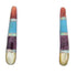 Southwest Multicolor Inlay Sterling Silver Post Earrings BW63194