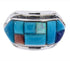 Southwest Jewelry Multicolor Silver Inlay Ring Size 6-3/4 AW68905