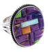 Southwest Magenta Turquoise Multicolor Ring Size 6-3/4 AW68927