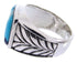 Turquoise Multicolor Jewelry Sterling Silver Ring Size 7-1/2 HS30708