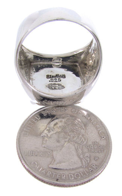 Sterling Silver Jewelry Turquoise Multicolor Ring Size 11-1/2 HS30699