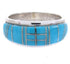 Turquoise Genuine Sterling Silver Inlay Ring Size 5-3/4 BW69536