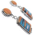 Post Dangle Sterling Silver Multicolor Earrings JW63168