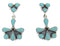 Southwestern Genuine Sterling Silver Turquoise Earrings BW62567