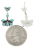 Southwestern Genuine Sterling Silver Turquoise Earrings BW62567