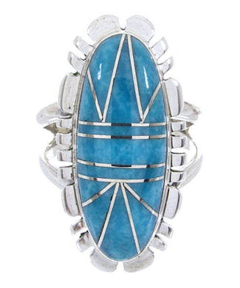 Sterling Silver Turquoise Jewelry Ring Size 4-3/4 JW63453