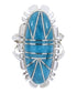 Sterling Silver Turquoise Jewelry Ring Size 4-3/4 JW63453