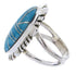 Sterling Silver Turquoise Jewelry Ring Size 4-3/4 JW63453