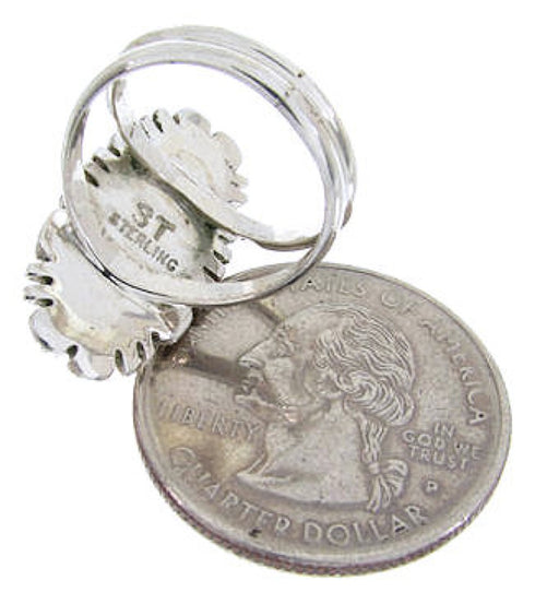 Sterling Silver Turquoise Jewelry Ring Size 4-3/4 JW63453