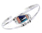 Southwestern Multicolor Buffalo Sterling Silver Cuff Bracelet AW65644