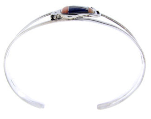 Southwestern Multicolor Buffalo Sterling Silver Cuff Bracelet AW65644