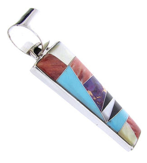 Southwest Multicolor Inlay Slide Pendant YS63585