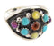 Sterling Silver Multicolor Southwestern Ring Size 7-1/2 PS58098