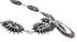 Sterling Silver Multicolor Jewelry Link Necklace Earrings Set MW66988