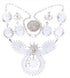 Sterling Silver Multicolor Jewelry Link Necklace Earrings Set MW66988
