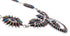 Multicolor Jewelry Sterling Silver Link Necklace Earrings Set MW67021