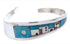 Silver Multicolor Native American Design Cuff Bracelet YS67338
