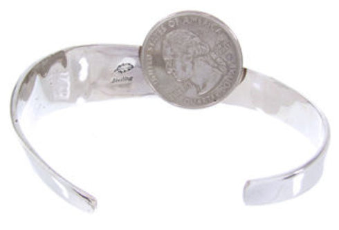 Multicolor Native American Mesa Design Silver Cuff Bracelet YS67339