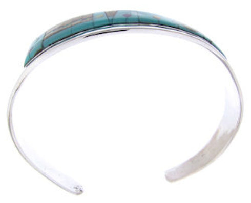 Multicolor Native American Mesa Design Jewelry Cuff Bracelet YS67347