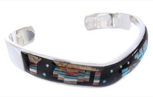 Multicolor Native American Mesa Design Jewelry Cuff Bracelet YS67435