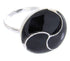 Southwest Sterling Silver And Jet Jewelry Ring Size 6-1/4 YS63358