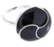 Southwest Silver And Jet Jewelry Ring Size 7-1/2 YS63360