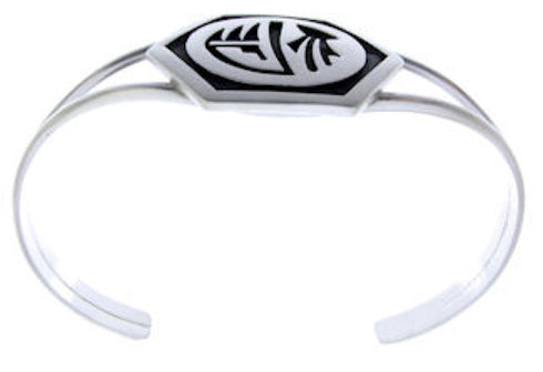 George Phillips Silver Native American Bear Paw Cuff Bracelet NX71208