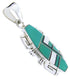 Sterling Silver Turquoise Jet Inlay Pendant JW66027